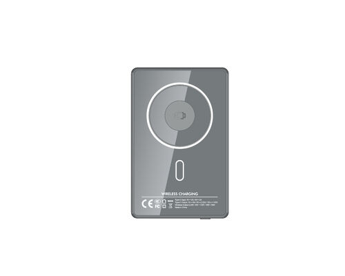 5000mAh Aluminum Alloy Magnetic Wireless Portable Power Bank, PD 20W Fast Charging External Battery Pack