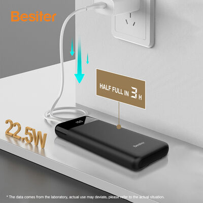 satın al Yenilikçi 10000mAh Hızlı Şarjlı, Dahili Veri Kablolu Yüksek Kapasiteli Powerbank LED Ekranlı online manufacture