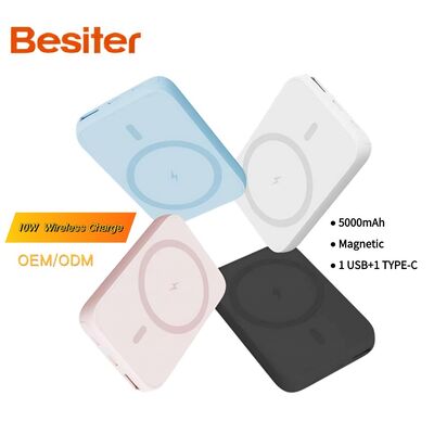 Αγορά Χονδρική τιμή OEM/ODM Ασύρματο Μαγνητικό Power Bank 5.000 mAh Τροφοδοτικό Εξαιρετικά λεπτό online manufacture