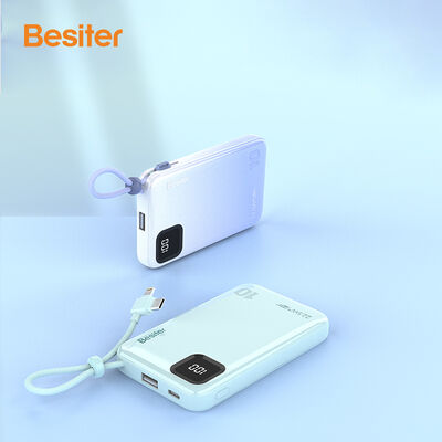 Beli Power Bank Portabel dengan Layar LED Pengisian Cepat 22.5w Kabel Bawaan Multi-warna untuk Ponsel online manufacture