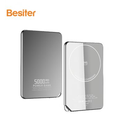 Beli Power Bank Pengisi Daya Nirkabel Ultra Tipis 7.3mm 5000mah 20W online manufacture