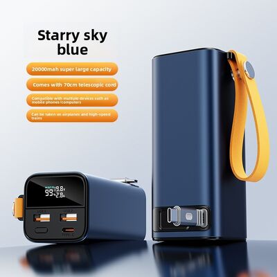 Beli Power Bank 20000mAh /100W dengan Pegangan Portabel Kabel Gulung Layar LED Baterai Li-Polymer online manufacture