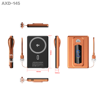 kaufen BST-A145 Ultra Slim 5000mAh Power Bank PD22.5W Typ-C Schnellladung 15W Wireless Charging Aluminiumlegierung Portable Ladegerät online manufacture