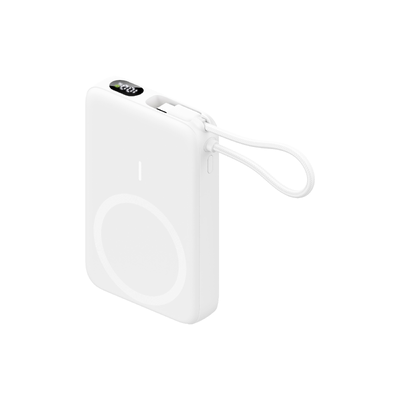ซื้อ Besiter 2-in-1 แบตเตอรี่สำรองไร้สายแม่เหล็กความจุสูง 10000mAh Type-C 20W พร้อมที่เก็บสายเคเบิลแบบดิจิทัลสำหรับโทรศัพท์ online manufacture